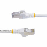 StarTech.com 12m White CAT8 Ethernet Cable, Snagless RJ45, 25G/40G, 2000MHz, 100W PoE++, S/FTP, 26AWG Pure Bare Copper Wire, LSZH, Shielded Network Patch Cord w/Strain Reliefs, Individually Tested