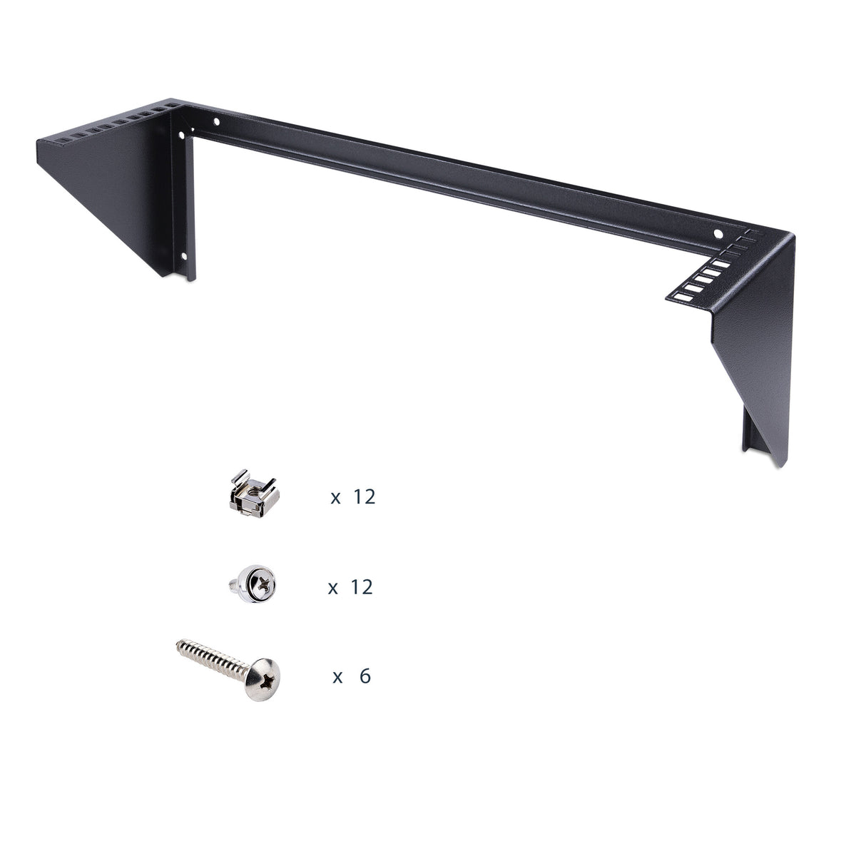 StarTech.com 3U 19” Wall Mount Vertical Rack Bracket, Wall Mount Patch Panel Bracket for Data/AV/IT/Computer Equipment, 3U Rack for Cabinet or Server Room, Supports 150lb (68kg) Capacity