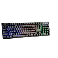 Clavier de jeu Marvo Scorpion K605, rétroéclairage LED 3 couleurs, USB 2.0, conception sans cadre avec touches multimédia et anti-ghosting, disposition britannique