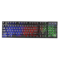 Clavier de jeu Marvo Scorpion K605, rétroéclairage LED 3 couleurs, USB 2.0, conception sans cadre avec touches multimédia et anti-ghosting, disposition britannique