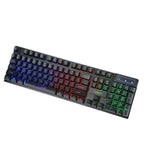 Clavier de jeu Marvo Scorpion K605, rétroéclairage LED 3 couleurs, USB 2.0, conception sans cadre avec touches multimédia et anti-ghosting, disposition britannique