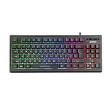 Marvo Scorpion K607 Clavier de jeu 80 % TKL, multimédia, USB 2.0, anti-ghosting complet, design compact et ergonomique, rétroéclairage LED 3 couleurs avec luminosité réglable, noir