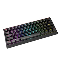 Marvo Scorpion KG962-UK Clavier de jeu mécanique USB avec commutateurs mécaniques rouges, design 60 % compact avec câble USB Type-C amovible, rétroéclairage arc-en-ciel réglable, anti-ghosting N-Key Rollover