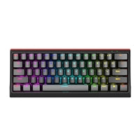 Marvo Scorpion KG962-UK Clavier de jeu mécanique USB avec commutateurs mécaniques rouges, design 60 % compact avec câble USB Type-C amovible, rétroéclairage arc-en-ciel réglable, anti-ghosting N-Key Rollover