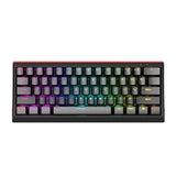 Marvo Scorpion KG962-UK Clavier de jeu mécanique USB avec commutateurs mécaniques rouges, design 60 % compact avec câble USB Type-C amovible, rétroéclairage arc-en-ciel réglable, anti-ghosting N-Key Rollover