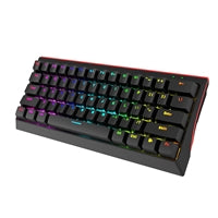 Marvo Scorpion KG962-UK USB Mechanical gaming Keyboard with Red Mechanical Switches, 60% Compact Design with detachable USB Type-C Cable, Adjustable Rainbow Backlights, Anti-ghosting N-Key Rollover