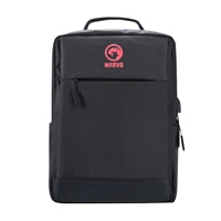 Marvo Scorpion Urbano 20 Black Waterproof 15.6 Inch Laptop Backpack with USB Charging Port (Black)