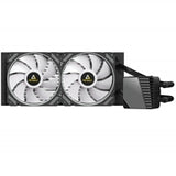 ANTEC Symphony 240 AiO Enfriador líquido de CPU, enchufe universal, radiador de 240 mm, ventiladores de refrigeración PWM 1600 RPM, iluminación LED RGB direccionable con cabezal de bomba de iluminación ARGB cromática