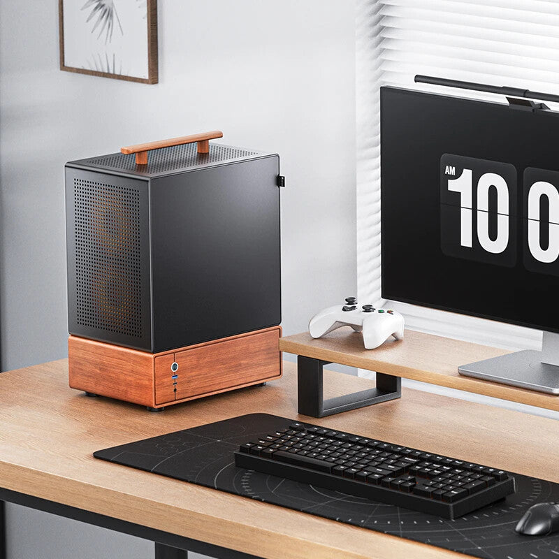 Jonsbo T7 Midi Tower Black, Wood