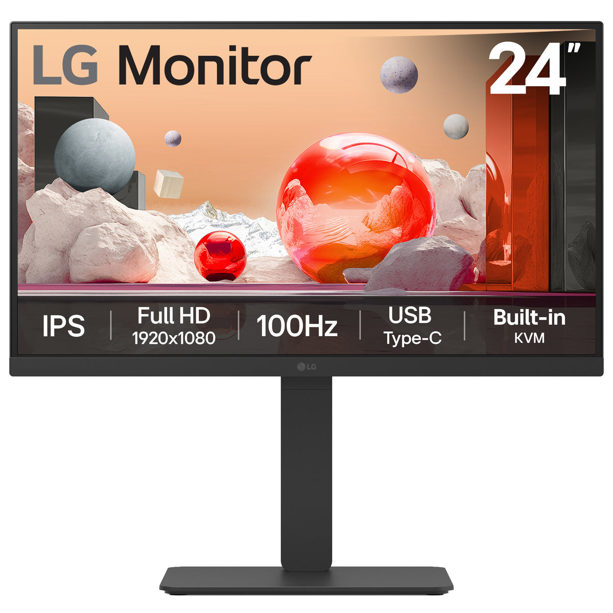LG 24BA650-B computer monitor 60.5 cm (23.8") 1920 x 1080 pixels Full HD LED Black