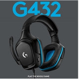Logitech G432 Gaming Headset, 7.1 Virtual Surround Sound, Compatible with PC, Xbox, PS4, Switch or Mobile Device Via 3.5mm Connection or USB DAC, 50mm Audio Drivers, Enlarged 6mm Mic with Mute Feature