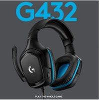 Logitech G432 Gaming Headset, 7.1 Virtual Surround Sound, Compatible with PC, Xbox, PS4, Switch or Mobile Device Via 3.5mm Connection or USB DAC, 50mm Audio Drivers, Enlarged 6mm Mic with Mute Feature