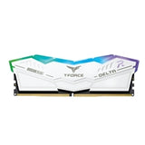 Team T-Force Delta RGB FF3D532G6400HC40BDC01 32GB 6400MHz DDR5 System Memory, 2 x 16GB, White, CL40-40-40-84 1.35V