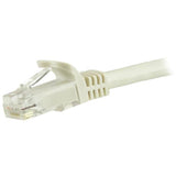 StarTech.com 5m CAT6 Ethernet Cable - White CAT 6 Gigabit Ethernet Wire -650MHz 100W PoE RJ45 UTP Network/Patch Cord Snagless w/Strain Relief Fluke Tested/Wiring is UL Certified/TIA