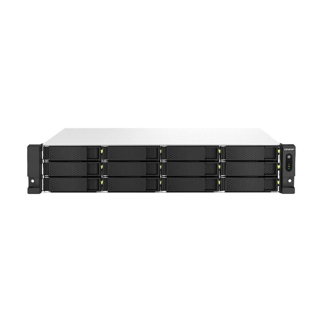 QNAP TS-1264U-RP NAS Rack (2U) 8 GB DDR4 0 TB QNAP QTS Aluminium, Black