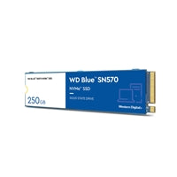 WD Blue SN570 (WDS250G3B0C) 250GB NVMe SSD, M.2 Interface, PCIe Gen3, 2280, Read 3300MB/s, Write 1200MB/s, 5 Year Warranty