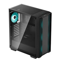 DeepCool CC560 Case V2, Gaming, Black, Mid Tower, 1 x USB 3.0 / 1 x USB 2.0, Tempered Glass Side Window Panel, DeepCool Blue LED Fans, ATX, Micro ATX, Mini-ITX