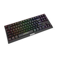 Marvo Scorpion KG953W-UK Clavier de jeu mécanique sans fil avec commutateurs rouges, conception 80 % TKL, connexion tri-mode, sans fil 2,4 GHz, Bluetooth ou filaire, rétroéclairage arc-en-ciel, anti-ghosting N-Key Rollover