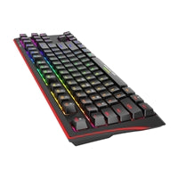 Marvo Scorpion KG953W-UK Clavier de jeu mécanique sans fil avec commutateurs rouges, conception 80 % TKL, connexion tri-mode, sans fil 2,4 GHz, Bluetooth ou filaire, rétroéclairage arc-en-ciel, anti-ghosting N-Key Rollover