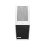 Fractal Design Meshify 2 Mini (White TG) Estuche para juegos con ventana de vidrio transparente, Micro ATX, malla angular, USB-C, GPU de 331 mm y soporte para radiador de 280 mm
