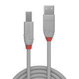 Lindy 1m USB 2.0 Type A to B Cable, Anthra Line, Grey