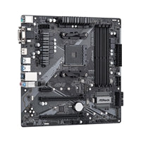 ASRock B450M Pro4 R2.0 Super Alloy AMD AM4 Socket Motherboard, Micro-ATX, 4x DDR4 Slots, 2x M.2 Sockets, GbE LAN, 1x D-Sub / 1x DVI-D / 1x HDMI Port