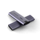 Netac M.2 NVMe/SATA External Enclosure, USB3.1, Aluminum, 10Gbps, USB C to C, USB C to A