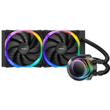 ANTEC Vortex 240 ARGB AiO Liquid CPU Cooler, Universal Socket, 240mm Radiator, PWM 2000RPM Fusion ARGB Cooling Fans, Addressable RGB LED Lighting with Suspended Spiral Pump Head Design