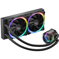 ANTEC Vortex 240 ARGB AiO Liquid CPU Cooler, Universal Socket, 240mm Radiator, PWM 2000RPM Fusion ARGB Cooling Fans, Addressable RGB LED Lighting with Suspended Spiral Pump Head Design