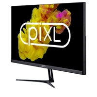 piXL PX24IVHF 24 Inch Frameless Monitor, Widescreen IPS LCD Panel, 5ms Response Time, 75Hz Refresh Rate, Full HD 1920 x 1080, VGA, HDMI, Internal PSU, 16.7 Million Colour Support, Black Finish, 3 Year Warranty