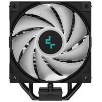 DeepCool AG400 BK ARGB Fan CPU Cooler, Universal Socket, High Efficiency 120mm PWM Addressable RGB Fan, 2000RPM, 4 Heat Pipes, 220W Heat Dissipation Power, Unique Matrix Fin Design, Intel LGA 1700 Bracket Included