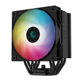 Enfriador de CPU con ventilador DeepCool AG500 BK ARGB, enchufe universal, ventilador RGB direccionable PWM de 120 mm, 1850 RPM, 5 tubos de calor, potencia de disipación de calor de 240 W, diseño único de aleta de matriz, soporte Intel LGA 1700 incluido