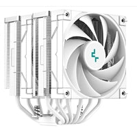 DeepCool AK620 WH Fan CPU Cooler, Universal Socket, Dual Powerful 120mm FDB PWM White Fans, 1850RPM, 6 Heat Pipes, 260W Heat Dissipation Power, Unique Matrix Fin Design, White Edition,