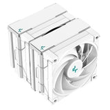 DeepCool AK620 WH Fan CPU Cooler, Universal Socket, Dual Powerful 120mm FDB PWM White Fans, 1850RPM, 6 Heat Pipes, 260W Heat Dissipation Power, Unique Matrix Fin Design, White Edition,