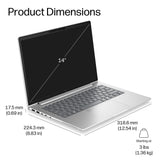 HP EliteBook 6 G2i 14 inch Notebook AI PC Intel Core 5 330 Laptop 35.6 cm (14") WUXGA 16 GB DDR5-SDRAM 512 GB SSD Wi-Fi 7 (802.11be) Windows 11 Pro Silver