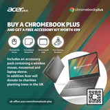 Acer Chromebook Plus 514 CB514-3H - AMD Ryzen 5 7520C, 8GB, 256GB SSD, 14" WUXGA, Google Chrome OS, Iron