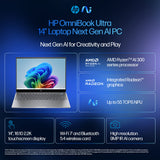 HP OmniBook Ultra 14-fd0002na Copilot+ PC AMD Ryzen AI 9 365 Laptop 35.6 cm (14") Touchscreen 2.2K 32 GB LPDDR5x-SDRAM 1 TB SSD Wi-Fi 7 (802.11be) Windows 11 Home Silver