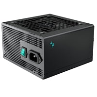 DeepCool PK650D Unidad de fuente de alimentación de 650 W, ventilador silencioso con cojinete hidráulico de 120 mm, bronce 80 PLUS, no modular, enchufe británico, cables planos negros, estable y con bajo nivel de ruido