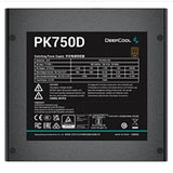 DeepCool PK750D Unidad de fuente de alimentación de 750 W, ventilador silencioso con cojinete hidráulico de 120 mm, bronce 80 PLUS, no modular, enchufe británico, cables planos negros, estable y con bajo nivel de ruido