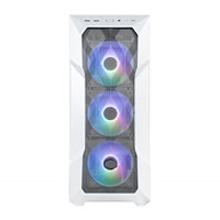 Cooler Master MasterBox TD500 Mesh V2 Case, White, Mid Tower, 2 x USB 3.2 Gen 1 Type-A / 1 x USB 3.2 Gen 2 Type-C, Tool-Free Crystalline Tempered Glass Side Panel with Polygonal FineMesh Front Panel, 3 x CF120 Addressable RGB Fans Included with ARGB & Fan