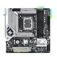 ASRock B760M Steel Legend WiFi Intel 1700 Socket Motherboard, Micro-ATX, 4x DDR5 Slots, 4x M.2 Sockets, 2x USB-C Port, Fitted I/O Shield, 2.5GbE LAN, Wi-Fi 6E, 1x DisplayPort / 1x HDMI Port