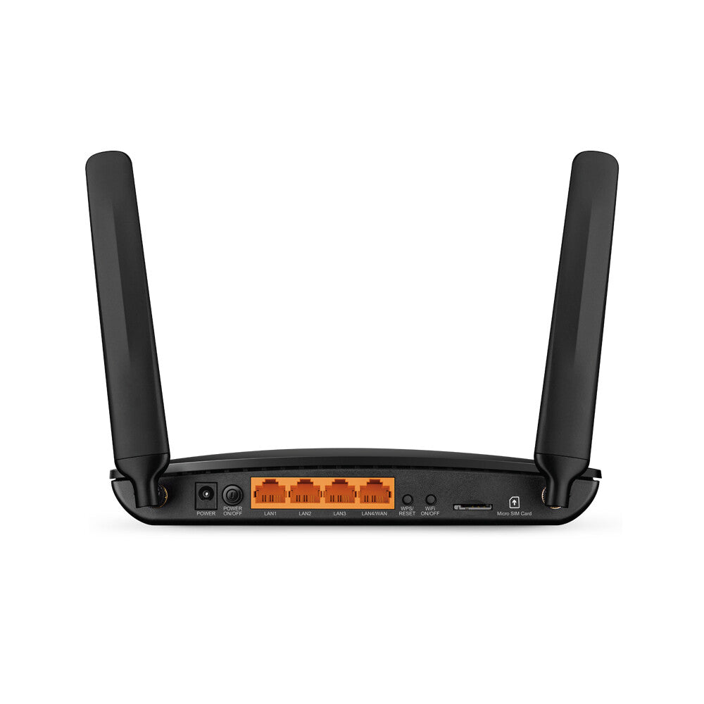 TP-LINK (TL-MR6400 V5) Enrutador Inalámbrico N 4G LTE de 300Mbps, Ranura para Tarjeta SIM, 3 LAN, 1 LAN/WAN