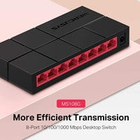 Mercusys (MS108G) Switch de bureau non géré Gigabit à 8 ports, boîtier en plastique