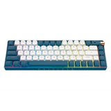 Royalaxe R68 Hot Swappable Mechanical Keyboard, 60% TKL Design, 67 Keys, 2.4GHz, Bluetooth 5.0 or Wired Connection, TTC Golden-Pink Switches, RGB, Windows and Mac Compatible, UK Layout