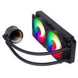 CiT Pro Glacier Infinity Black AIO Cooler, 240mm, 2x 120mm ARGB Fans, Copper Heatsink, Aluminium Radiator, Intel/AMD