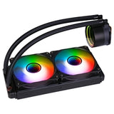 CiT Pro Glacier Infinity Black AIO Cooler, 240mm, 2x 120mm ARGB Fans, Copper Heatsink, Aluminium Radiator, Intel/AMD