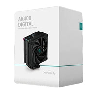 Refroidisseur de processeur numérique DeepCool AK400, 1 ventilateur de 120 mm, tour unique, ARGB, 4 caloducs en cuivre à contact direct, Intel/AMD