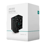 Refroidisseur de processeur numérique DeepCool AK400, 1 ventilateur de 120 mm, tour unique, ARGB, 4 caloducs en cuivre à contact direct, Intel/AMD