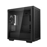 DeepCool CH370, Black, Mini Tower Chassis w/ Tempered Glass Window, 1x 120mm Fan, 2x USB 3.0, mATX/mITX