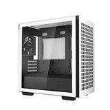 DeepCool CH370 WH, White, Mini Tower Chassis w/ Tempered Glass Window, 1x 120mm Fan, 2x USB 3.0, mATX/mITX